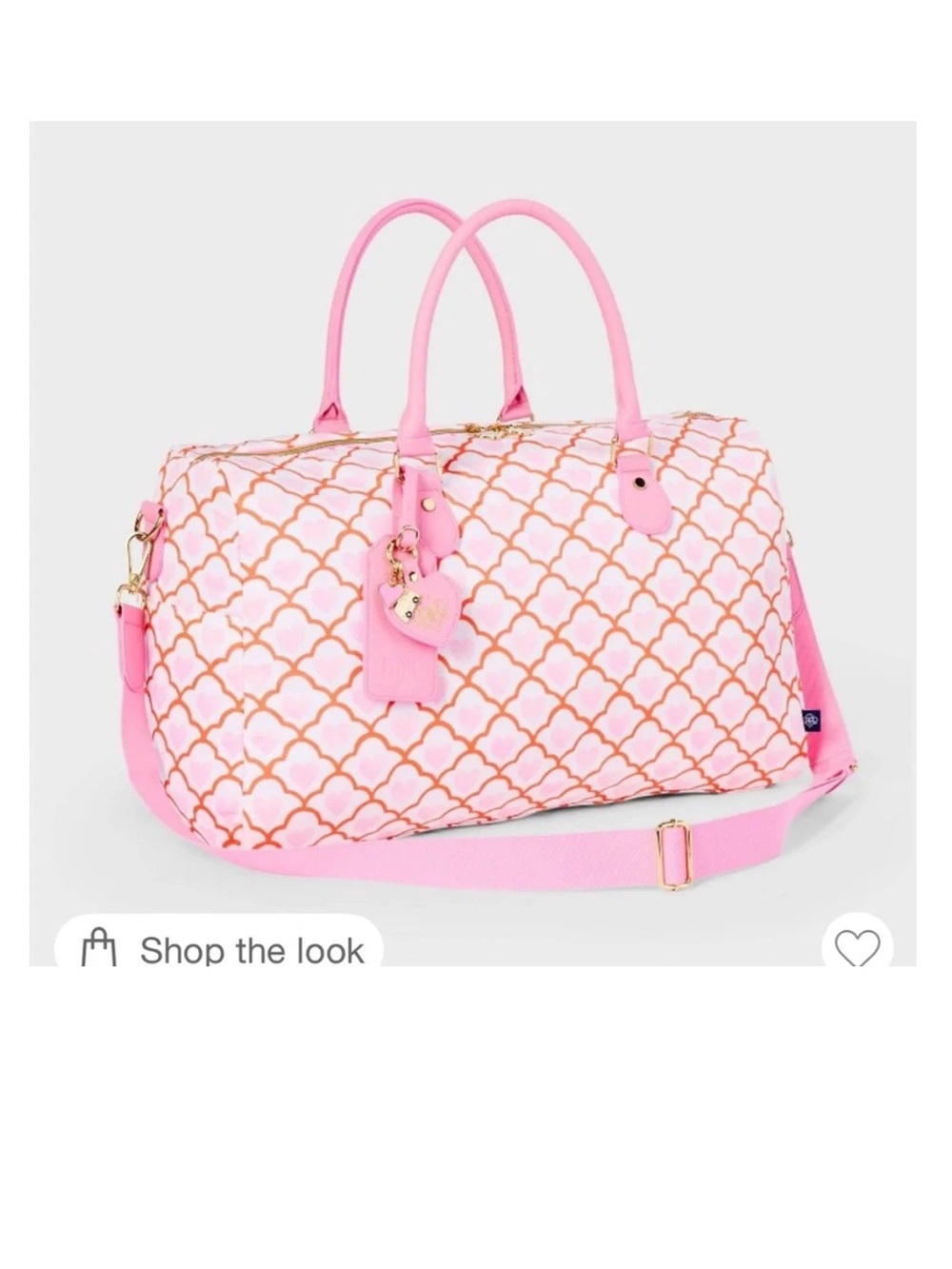 Roller Rabbit x Target nwt pink Quilted Pattern Weekender Bag